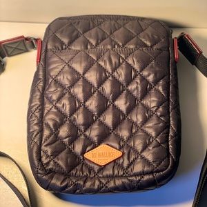 MZ Wallace Quilted Nylon Crossbody in Black.